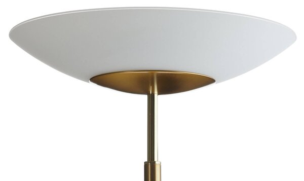 Paul Neuhaus Lampa stojąca LED Alfred, możliwość ściemniania, mosiężny / złoty, salon / jadalnia, metal, nowoczesny