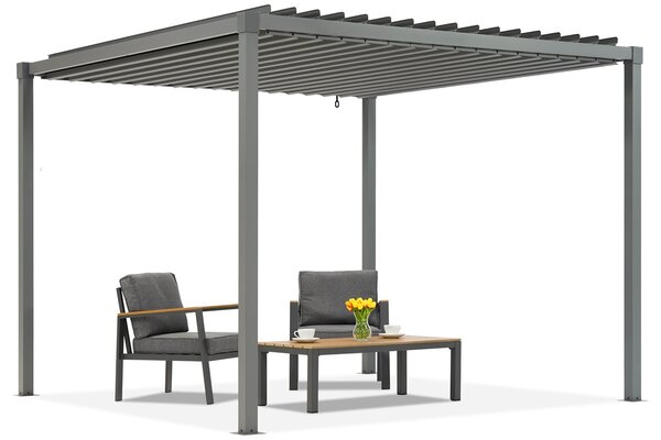Antracytowa pergola tarasowa Madera 3x4m Garden Point