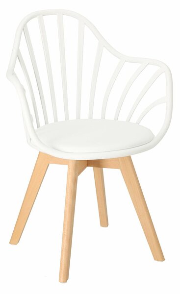 Białe krzesło patyczak - Malene 3X