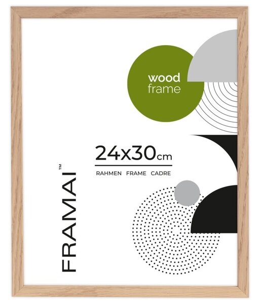 Ramka na zdjęcia 24x30 cm ramka drewniana dębowa ramka z litego drewna dębowego FRAMAI®