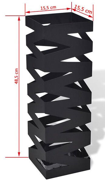 Czarny nowoczesny metalowy parasolnik P9-N12