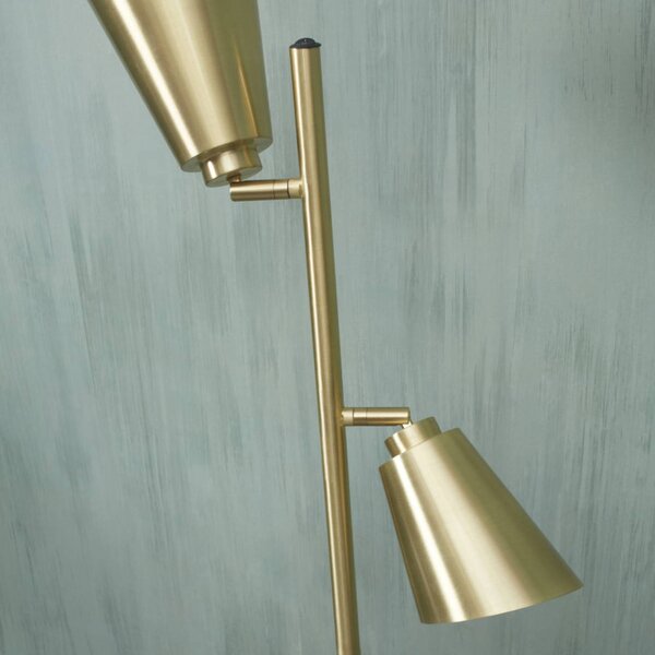 IT´S ABOUT ROMI Lampa stojąca Bremen, mosiężny / złoty, salon / jadalnia, metal, nowoczesny