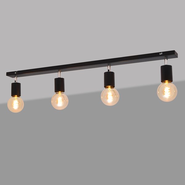 Lampa metalowa na listwie TUNE R-L 1926/4 BK