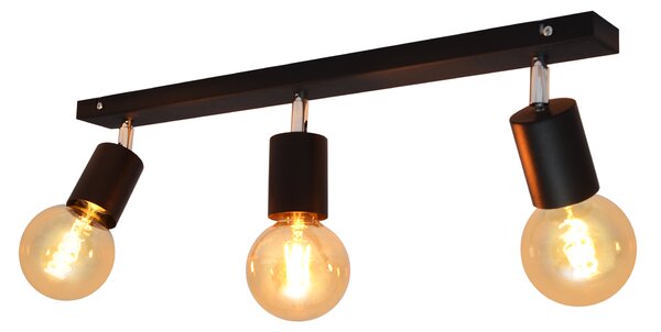 Lampa metalowa na listwie TUNE R-L 1926/3 BK