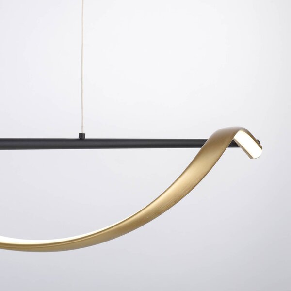 Q-Smart-Home Inteligentna lampa wisząca Q-Swing, możliwość ściemniania, czarny, salon / jadalnia, aluminium, nowoczesny