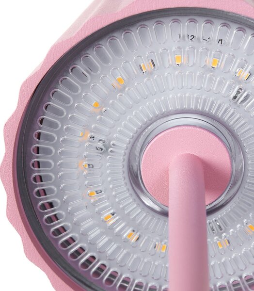 Lindby lampa stołowa LED Esali, różowy, metal, IP54 Esali Lindby, możliwość ściemniania, fioletowy / różowy / bladoróżowy, salon / jadalnia, aluminium, nowoczesny
