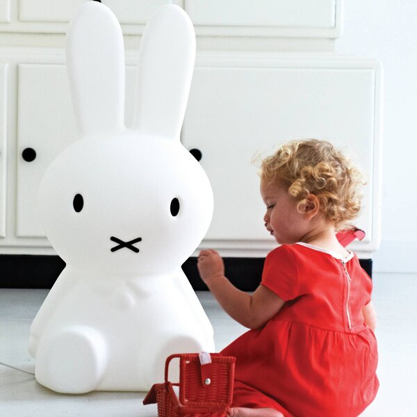 Mr Maria Lampa stojąca Miffy, możliwość ściemniania, biały / opal, pokój dziecięcy, tworzywo sztuczne