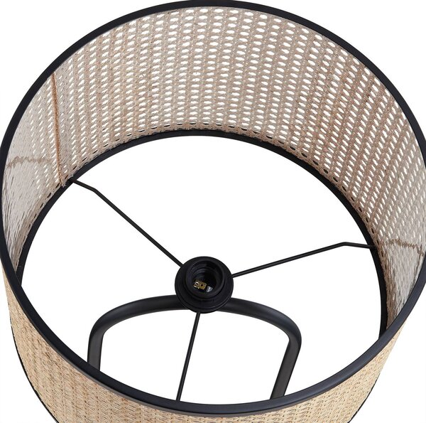 Lampa stojąca Yaelle Lindby, jasne drewno, salon / jadalnia, drewno, skandynawski