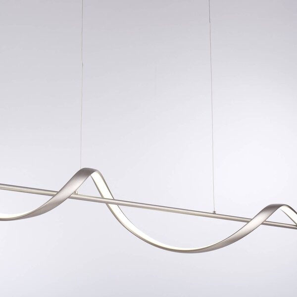 Q-Smart-Home Inteligentna lampa wisząca Q-Swing, możliwość ściemniania, aluminiowy / szary / cynkowy, salon / jadalnia, aluminium, nowoczesny