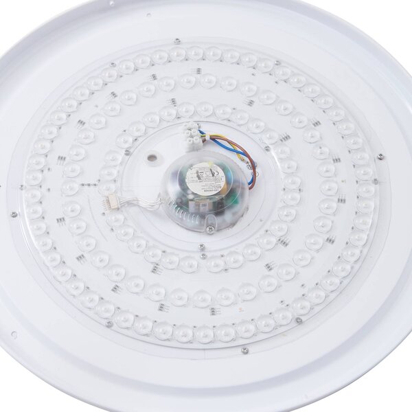 Inteligentna lampa sufitowa Innes Lindby, możliwość ściemniania, jasne drewno, salon / jadalnia, drewno, nowoczesny