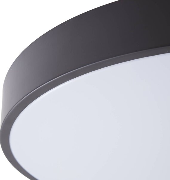 Inteligentna lampa sufitowa Innes Lindby, możliwość ściemniania, czarny, salon / jadalnia, metal, nowoczesny