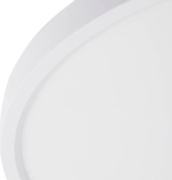 Inteligentna lampa sufitowa Denora Lindby, możliwość ściemniania, biały / opal, salon / jadalnia, tworzywo sztuczne, nowoczesny