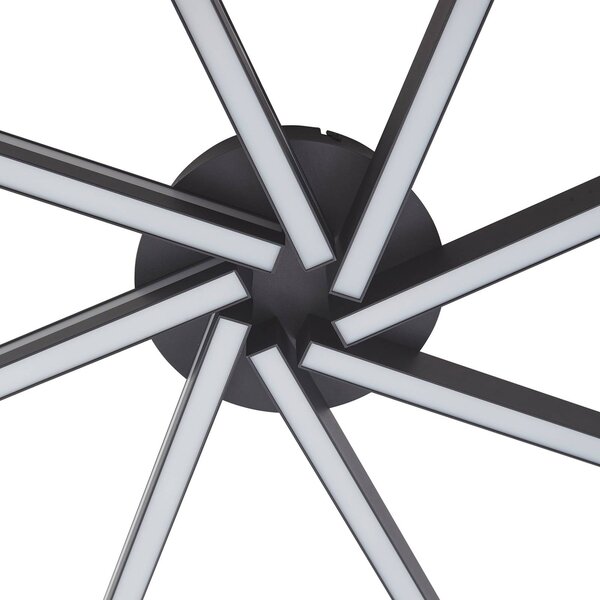 Inteligentna lampa sufitowa Tjado Lucande, możliwość ściemniania, czarny, salon / jadalnia, metal, nowoczesny