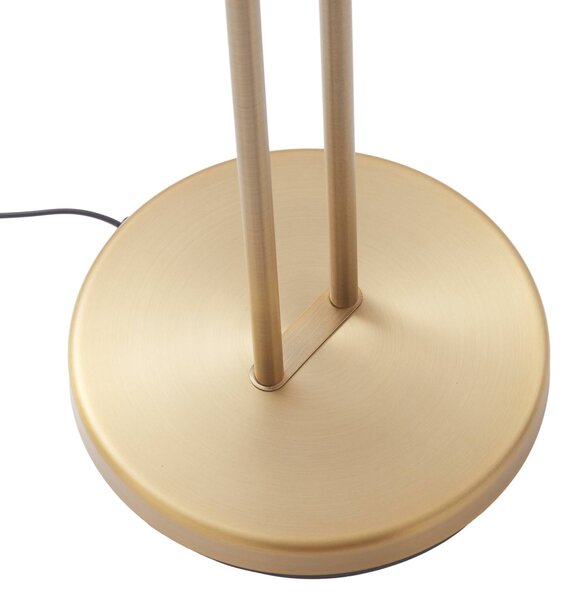 Lampa stojąca Josefin Lindby, możliwość ściemniania, brązowy / mosiężny, salon / jadalnia, metal, nowoczesny