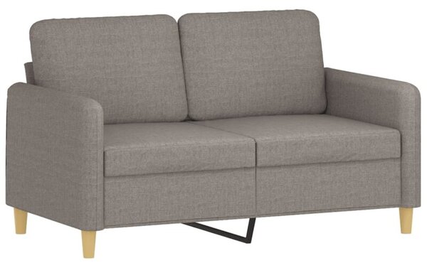 Sofa 2-osobowa, kolor taupe, 120 cm, tapicerowana tkaninÄ