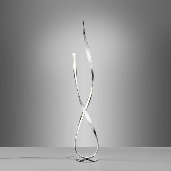 Paul Neuhaus Lampa stojąca LED Linda, możliwość ściemniania, chromowy / srebrny, salon / jadalnia, metal, nowoczesny