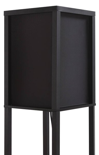 Lampa stojąca Birta Lindby, czarny, salon / jadalnia, drewno, nowoczesny