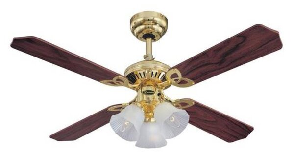 Westinghouse Wentylator Princess Trio, drewniany, cichy, Ø 105 cm Trio, jasne drewno, salon / jadalnia, drewno