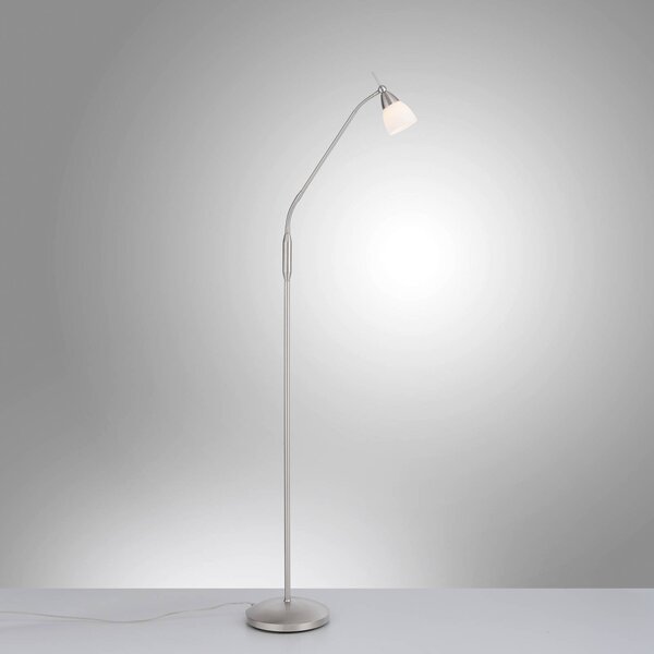 Paul Neuhaus Lampa stojąca Pino, możliwość ściemniania, aluminiowy / szary / cynkowy, salon / jadalnia, metal