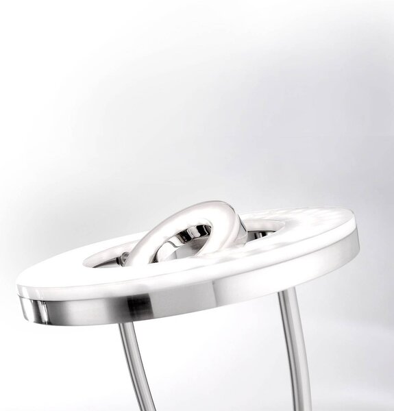 JUST LIGHT. GmbH Lampa stojąca LED Helia, możliwość ściemniania, aluminiowy / szary / cynkowy, salon / jadalnia, metal, nowoczesny