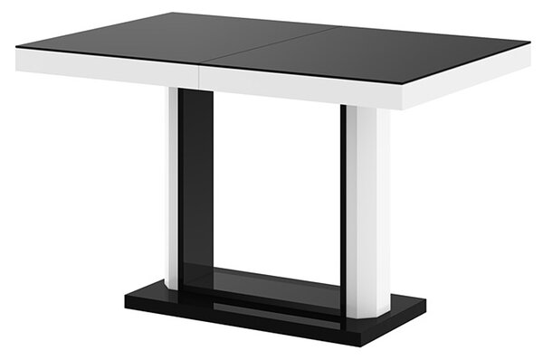 Rozkładany stół matowy czarno biały - Muldi 3X