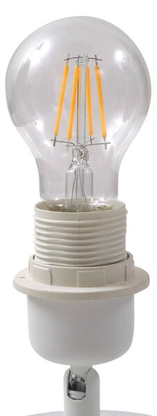 Lampa stołowa Aelith Lindby, biały / opal, salon / jadalnia, tkanina / materiał / jedwab, dworkowy / rustykalny