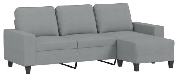 Sofa 3-osobowa z podnÃ³Å¼kiem, jasnoszara, 180 cm, tkaninÄ