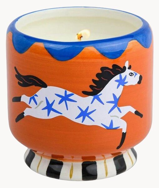 Świeca zapachowa z ceramiki A Dopo Horse (sól morska, kwiat bawełny & bursztyn)
