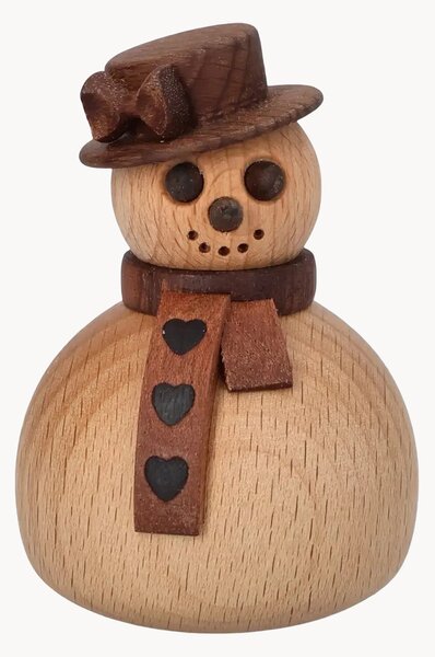 Dekoracja świąteczna z drewna bukowego The Snowwoman