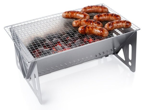 Grill węglowy stalowy składany 40x24x17 cm
