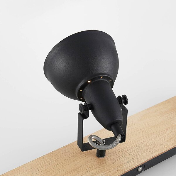Lampa sufitowa Lindby Aylis, 4-punktowa, 82 cm, czarny, drewno, E14 Aylis Lindby, możliwość ściemniania, ciemne drewno, salon / jadalnia, metal, industrialny