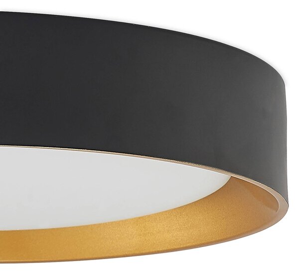 Lampa sufitowa LED Kambia Lindby, czarny, salon / jadalnia, aluminium, nowoczesny