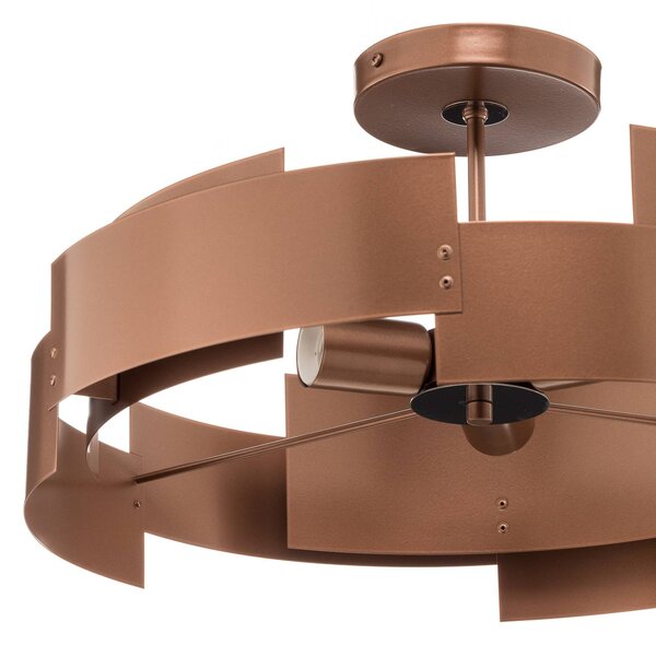 Lampa sufitowa Tori Euluna, możliwość ściemniania, miedziany, salon / jadalnia, metal, nowoczesny