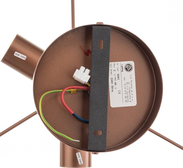 Lampa sufitowa Tori Euluna, możliwość ściemniania, miedziany, salon / jadalnia, metal, nowoczesny