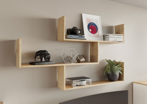 Wisząca Półka Na Książki Dąb Artisan 110X28X214 T9-W53