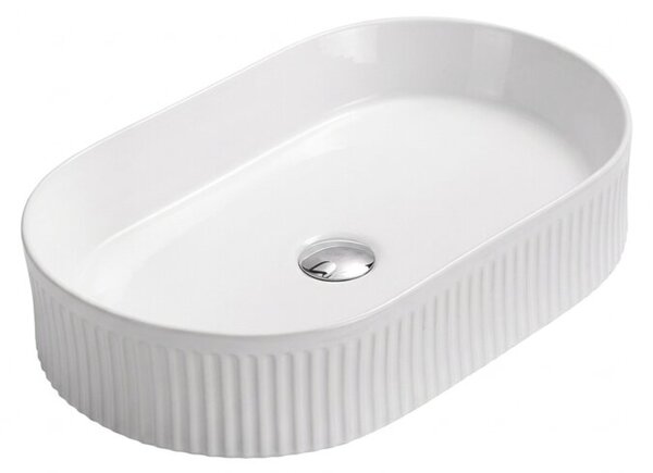 Umywalka nablatowa Corciano Vitaria Oval Biała Połysk 49x31x13 cm