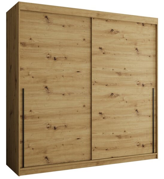Szafa przesuwna Garderoba SIMA T 200 artisan + u. czarny