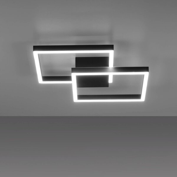 Q-Smart-Home Inteligentna lampa sufitowa Q-MARKO, możliwość ściemniania, czarny, salon / jadalnia, aluminium, nowoczesny