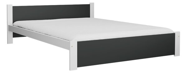 Łóżko IKAROS 120 x 200 cm, antracyt/biały Stelaż: Ze stelażem listwowym rolowanym, Materac: Bez materaca