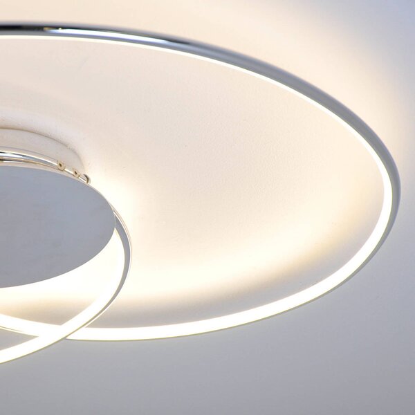 Lampa sufitowa LED Joline Lindby, chromowy / srebrny, salon / jadalnia, metal, nowoczesny