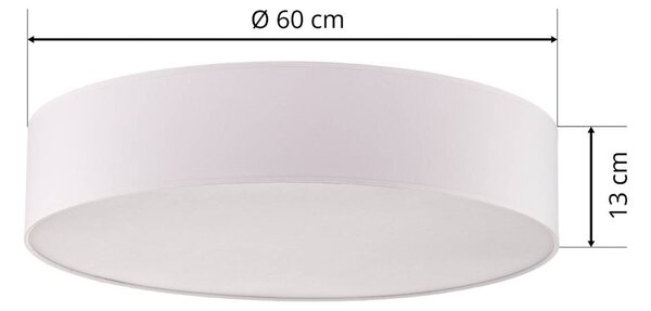 Lampa sufitowa Rondo TK Lighting, możliwość ściemniania, biały / opal, sypialnia, tkanina / materiał / jedwab, nowoczesny