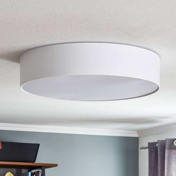 Lampa sufitowa Rondo TK Lighting, możliwość ściemniania, biały / opal, sypialnia, tkanina / materiał / jedwab, nowoczesny