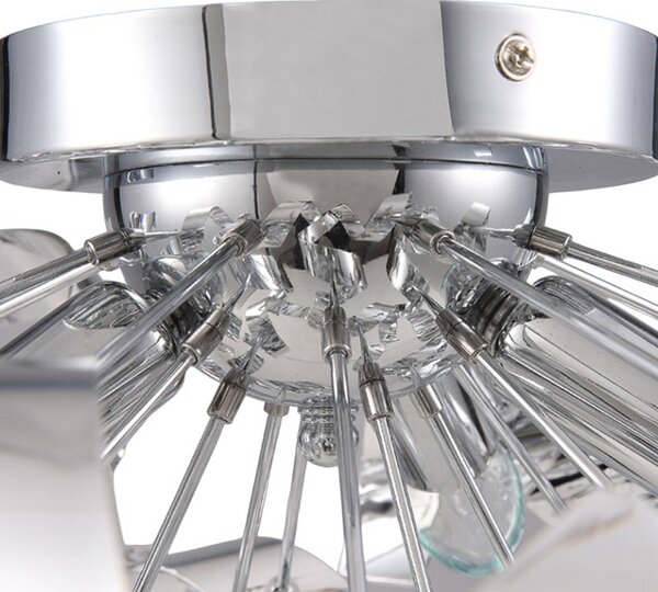 Lampa sufitowa Elviro Lindby, możliwość ściemniania, chromowy / srebrny, salon / jadalnia, tworzywo sztuczne, nowoczesny
