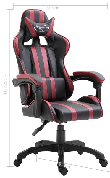 Ciemnoczerwony fotel obrotowy gamingowy G9-R30