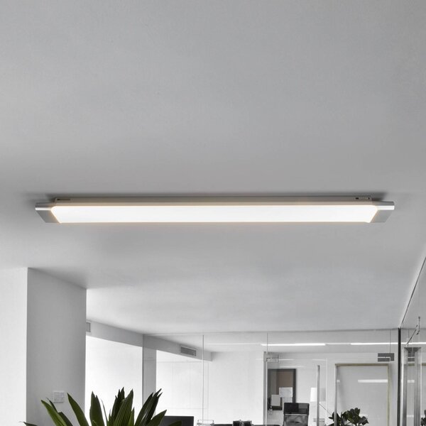 Lampa sufitowa LED Vinca Arcchio, aluminiowy / szary / cynkowy, biuro, tworzywo sztuczne, nowoczesny