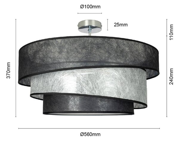 Lampa sufitowa Ayvira Lindby, możliwość ściemniania, czarny, salon / jadalnia, metal, nowoczesny