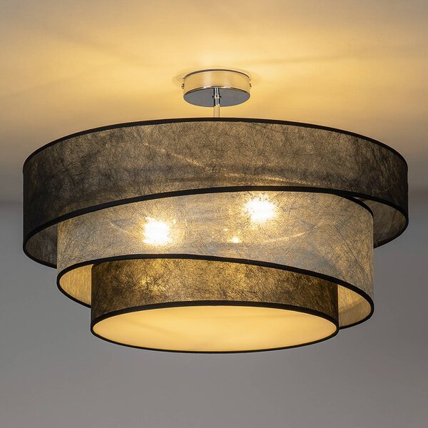 Lampa sufitowa Ayvira Lindby, możliwość ściemniania, czarny, salon / jadalnia, metal, nowoczesny