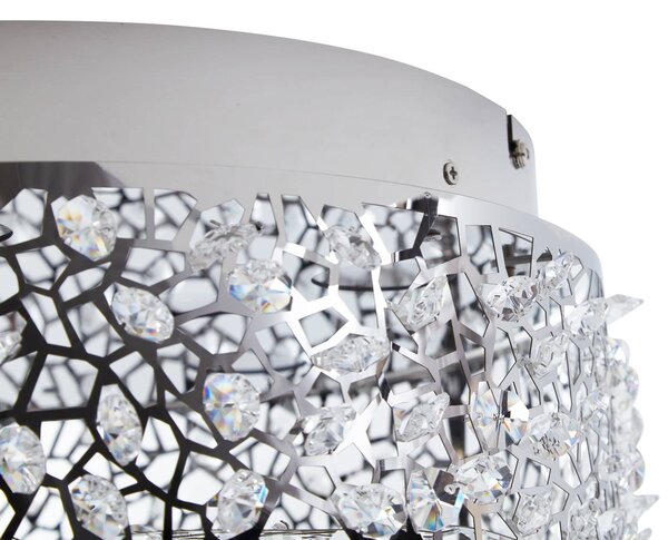 Lampa sufitowa LED Felias Lucande, chromowy / srebrny, sypialnia, nowoczesny