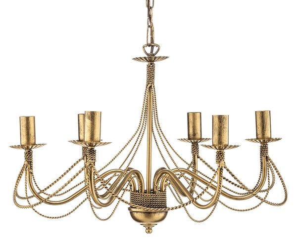 Żyrandol Tori 6 EMIBIG LIGHTING, możliwość ściemniania, mosiężny / złoty, salon / jadalnia, metal, antyczny