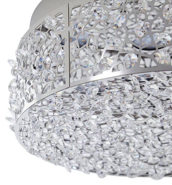 Lampa sufitowa LED Felias Lucande, chromowy / srebrny, sypialnia, nowoczesny